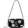Marc Jacobs Textured Black Bag With Floral Patterns In Black/white