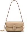 Marc Jacobs The Clover Camel Leather Shoulder Bag In Nude