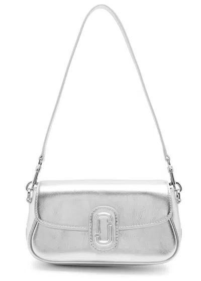 Marc Jacobs The Clover Small Metallic Leather Shoulder Bag In Silver