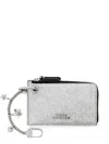 Marc Jacobs The Coated Glitter Leather Wallet In Gray