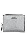 Marc Jacobs The Coated Glitter Leather Wallet In Silver