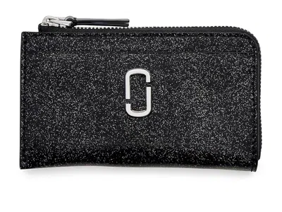Marc Jacobs The Coated Glitter Top Zip Multi Wallet Wallet Handbags Black: One Size