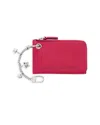 Marc Jacobs Zip Wallet With Keyring And Metal Charm In Pink