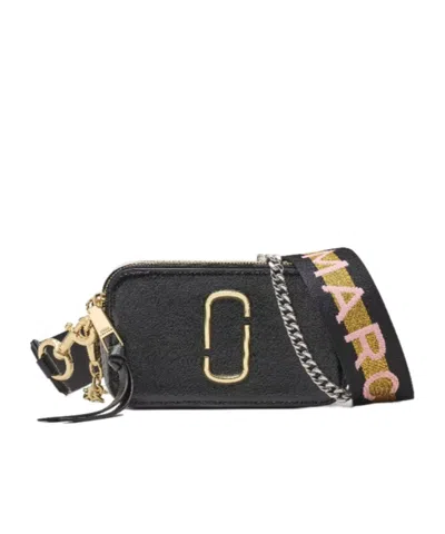 Marc Jacobs The Colorblock Chain Snapshot Shoulder Bag In Black