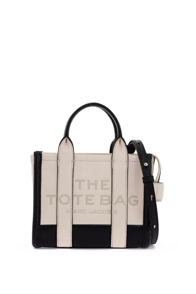 Marc Jacobs Beige Logo Tote Handbag For Women In White