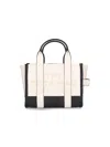 Marc Jacobs The Colorblock Mini Leather Tote Bag In White