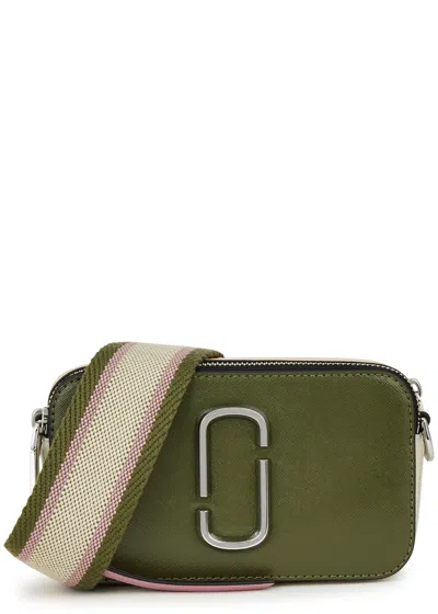 Marc Jacobs The Colourblock Snapshot Leather Cross-body Bag In Green