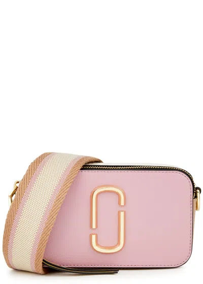 Marc Jacobs The Colourblock Snapshot Leather Cross-body Bag In Pink