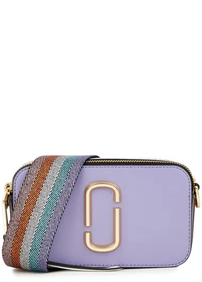 Marc Jacobs The Colourblock Snapshot Leather Cross-body Bag In Purple