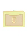 Marc Jacobs Compact Mini Wallet With Gold Logo Accent In Beige