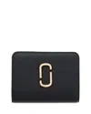 Marc Jacobs The Compact Pebbled Leather Wallet In Black