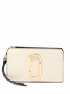 Marc Jacobs The Compact Wallet Wallet In Beige Leather In White