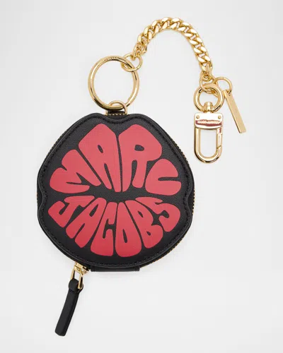 Marc Jacobs The Cookie Logo Lip Kiss Pouch Bag In Black