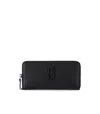 Marc Jacobs The Covered J Marc Continental Black Wallet In Black