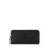 Marc Jacobs The Covered J Marc Continental Black Wallet In Black