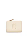 Marc Jacobs The Covered J Marc Mini Compact Wallet In Neutrals