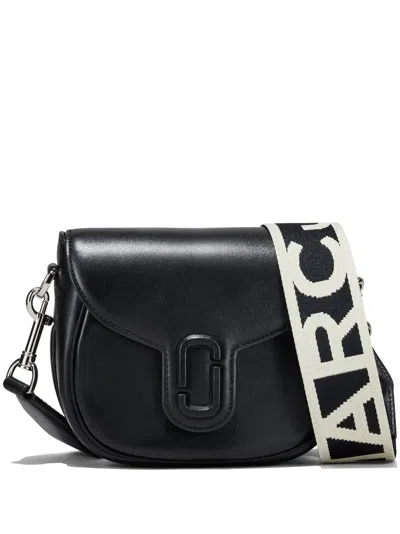 Marc Jacobs The Covered J Marc Large Saddle Bag In Black