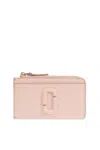 Marc Jacobs The Covered J Marc Top Zip Mutil Wallet In Rose