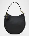 Marc Jacobs The Crescent Large Dual Hobo Bag In Calf Leather In Black