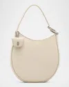 Marc Jacobs The Crescent Large Dual Hobo Bag In Calf Leather In White