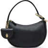 Marc Jacobs The Crescent Leather Shoulder Bag In Black