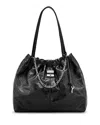 Marc Jacobs The Cristina Croc Embossed Leather Tote In Black