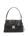 Marc Jacobs The Cristina Messenger Leather Shoulder Bag In Black