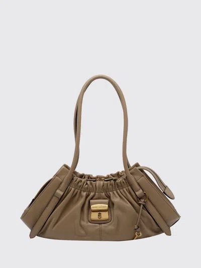 Marc Jacobs The Cristina Leather Shoulder Bag With Double Handle And Padlock In Beige