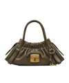 Marc Jacobs Womens Beech Cristina Logo-plaque Leather Satchel Bag In Brown