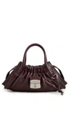 Marc Jacobs The Cristina Small Satchel Dark Plum In Purple