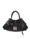 Marc Jacobs The Cristina Small Satchel Leather Cross-body Bag In Black