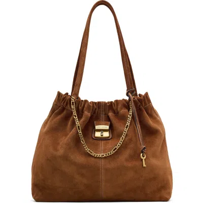 Marc Jacobs The Cristina Suede Tote In Brown