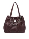 Marc Jacobs The Cristina Chain-embellished Drawstring Tote Bag In Brown