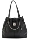 Marc Jacobs Leather Shoulder Bag With Chain And Straps In Black