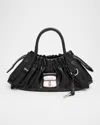 Marc Jacobs The Croc Cristina Small Satchel Crossbody Bag In Black