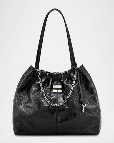 Marc Jacobs The Croc Cristina Tote Bag In Black