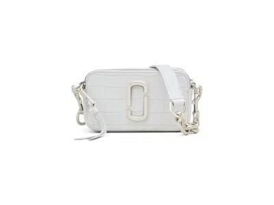 Marc Jacobs The Croc-embossed Chain Snapshot Handbags Cotton: One Size In Brown