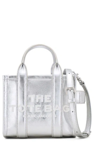 MARC JACOBS MARC JACOBS THE CROSSBODY METALLIC LEATHER TOTE