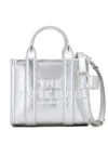 Marc Jacobs The Metallic Leather Tote Bag In Silver