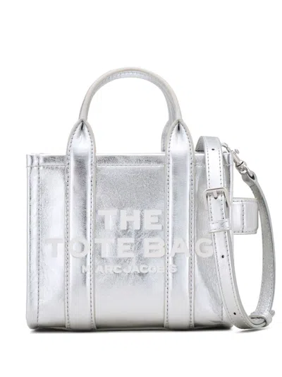 Marc Jacobs The Crossbody Metallic Tote Bag In Silver