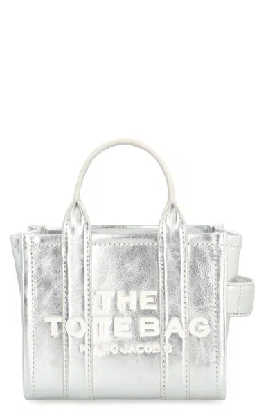 Marc Jacobs The Crossbody Tote Bag Leather In Silver