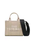 Marc Jacobs 'traveler Handbag' Mini Beige Tote Bag With Logo In Neutrals