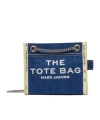 Marc Jacobs Sac Cabas The Denim Chain Micro Tote Bag In Blue