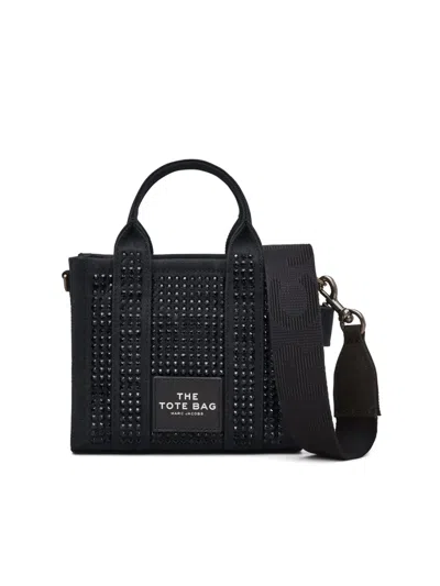 Marc Jacobs The Crystal Canvas Crossbody Tote Bag In Black