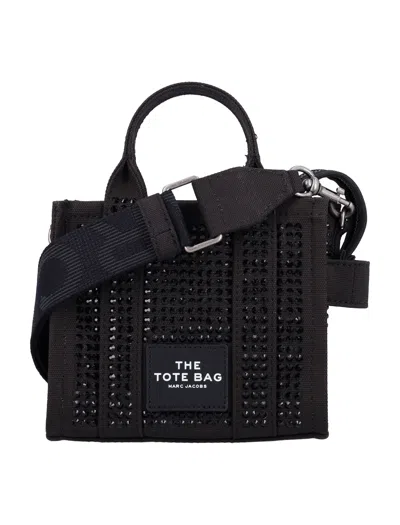 Marc Jacobs The Crystal Canvas Crossbody Tote Bag In Black