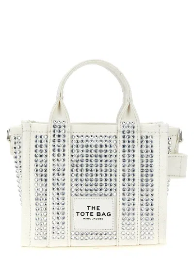 Marc Jacobs The Crystal Canvas Crossbody Tote Crossbody Bag In White