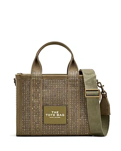 Marc Jacobs The Crystal Canvas Small Tote Bag In Green