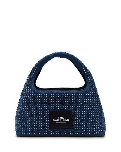 MARC JACOBS THE CRYSTAL DENIM MINI SACK BAG