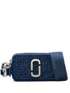 Marc Jacobs The Crystal Denim Snapshot Crossbody Bag In Blue