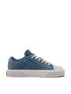 Marc Jacobs The Crystal Denim Sneakers In Blue